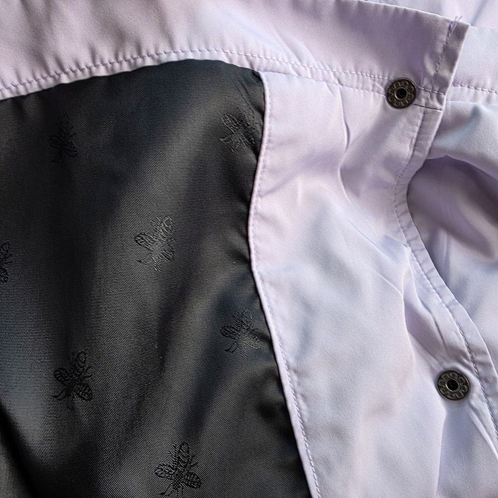 Devil's Advocate Women's Jacket Lavender Coach  M Pastel Snap Front‎ Lightweight - Picture 4 of 9